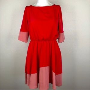 BB Dakota Color Block Dress S, Key Hole Back